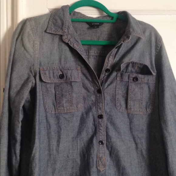 J Crew Denim Shirt Dress/Tunic - Picture 2 of 2